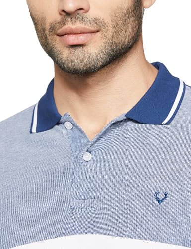 Allen Solly Men Polycotton Regular Fit Color Blocked Polo - Image 4