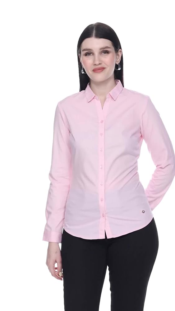 Allen Solly Women's Cotton Solid Classic Fit Shirt - Image 3