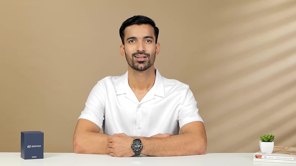 Casio Edifice Black Chronograph Watch - Image 3