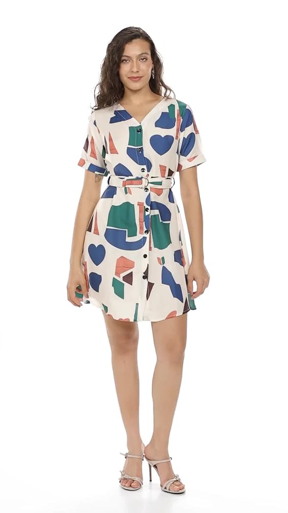 Leriya Fashion Summer Dress for Women | Short One Piece A-Line Midi Dress | Lightweight Vacation Wea - Authentic Leriya Clothing | UrbanThreads - Image 3