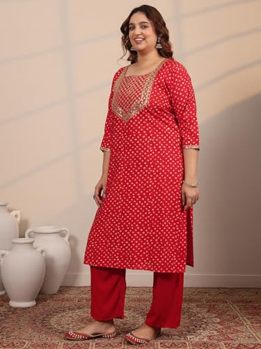 Extra Love by Libas Women's Silk Blend Printed Kurta Set - Authentic Extra Clothing | UrbanThreads - Image 3