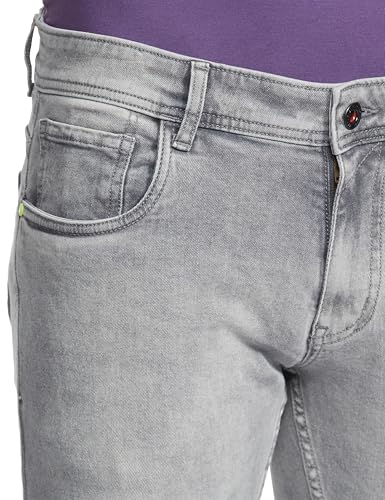 Peter England Men's Skinny Fit Mid Washed Jeans - Image 5