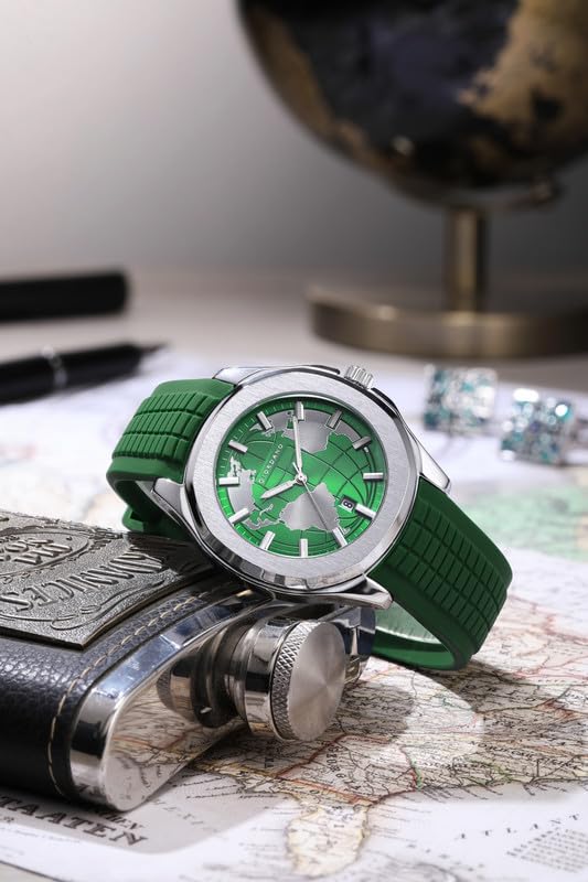 Giordano World Map Watch Silicone Strap - Image 5