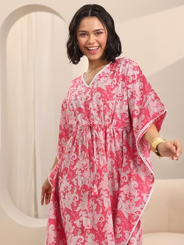 Pink Cotton Nightdress - Libas Women's Above Knee Sleep Shirt - UrbanThreads - Image 5