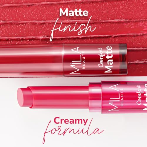 Mila Beauté Creamy Comfort Matte Lipstick for Women - Image 5