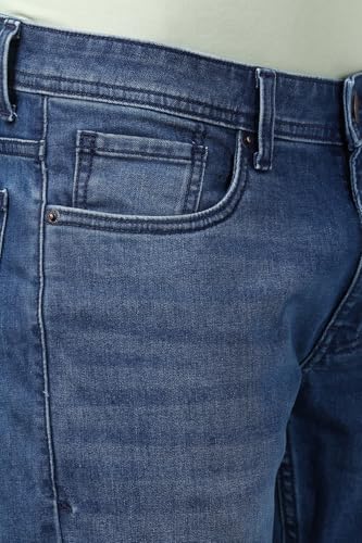 Peter England Men's Slim Tapered Jeans Mid Wash - Image 5