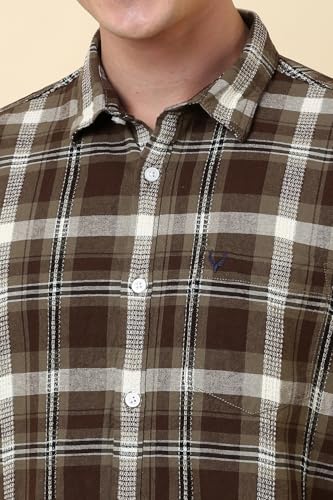 Allen Solly Men Cotton Checkered Regular Fit Shirt - Image 5
