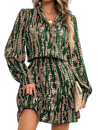 Leriya Fashion Women's Western Shirt Dress | Long Sleeve Printed Mini Dress with Elastic Waist | Cas - Authentic Leriya Clothing | UrbanThreads - Image 2