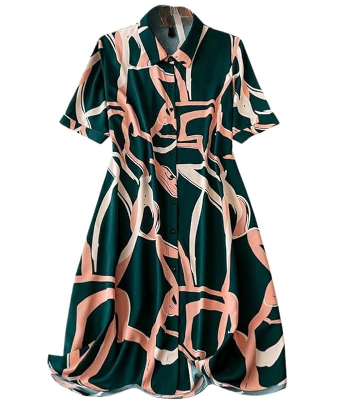 Leriya Fashion Women's Rayon Casual Below The Knee Western Dress - Authentic Leriya Clothing | UrbanThreads - Image 2