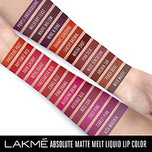 Lakmé Absolute Matte Melt Liquid Lip Color Rose Love 6 ml - Image 5