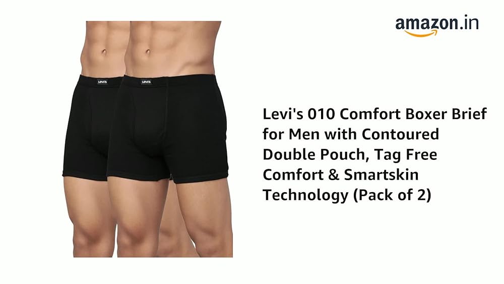 Levi's Men's Comfort Regular Fit Solid Boxer Brief - Image 3