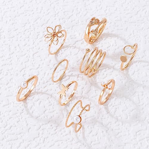 Shining Diva 9 Pcs Stylish Rings for Women and Girls - Image 5