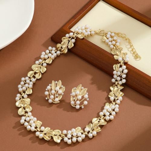 Shining Diva Gold-Plated Crystal Necklace Set - Image 4