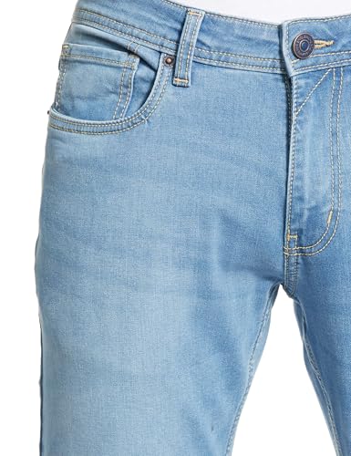 Peter England Men's Slim Tapered Jeans Heavy Wash Denim - Image 4