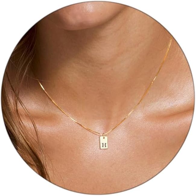 Urban Threads Gold Initial Necklace Personalized Pendant - Image 4