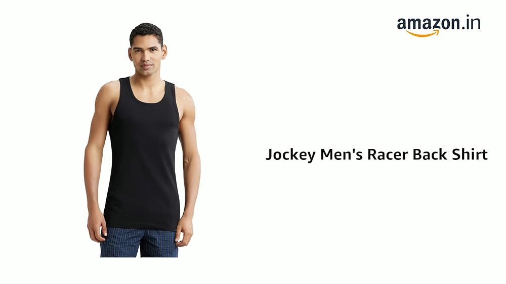 Jockey 9922 Men's Slim Fit Racer Back Gym Vest - Image 3