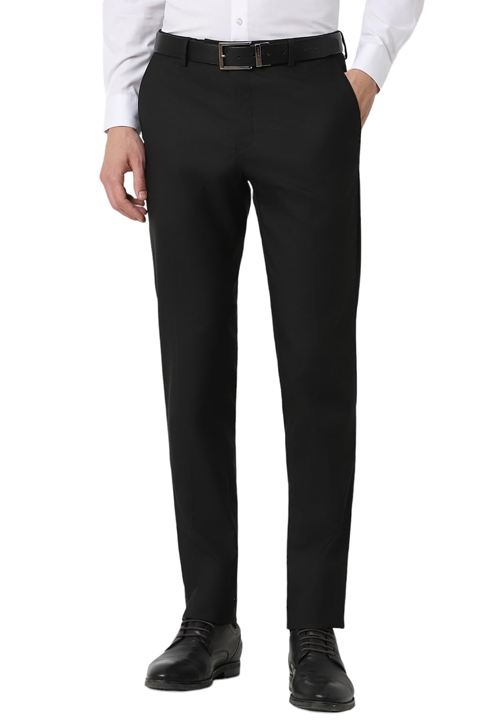 Peter England Slim Fit Grey Trousers