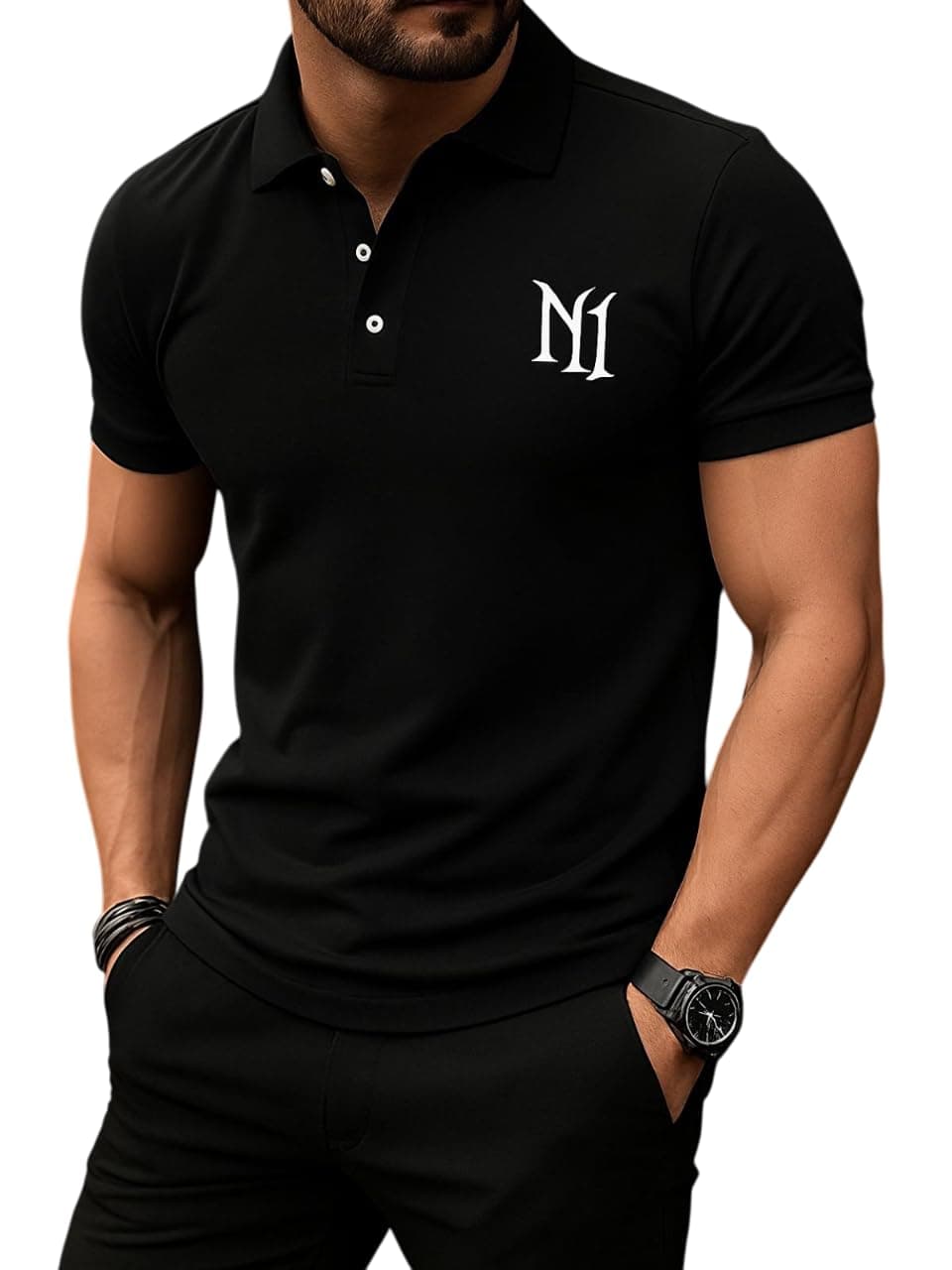 LERIYA FASHION Polo T-Shirt for Men – Cotton Short Sleeve Regular Fit Tee | Perfect for Golf, Travel - Authentic LERIYA Clothing | UrbanThreads