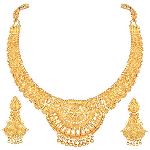 Shining Diva Choker Necklace Set One Gram Gold Plated Women - Image 2
