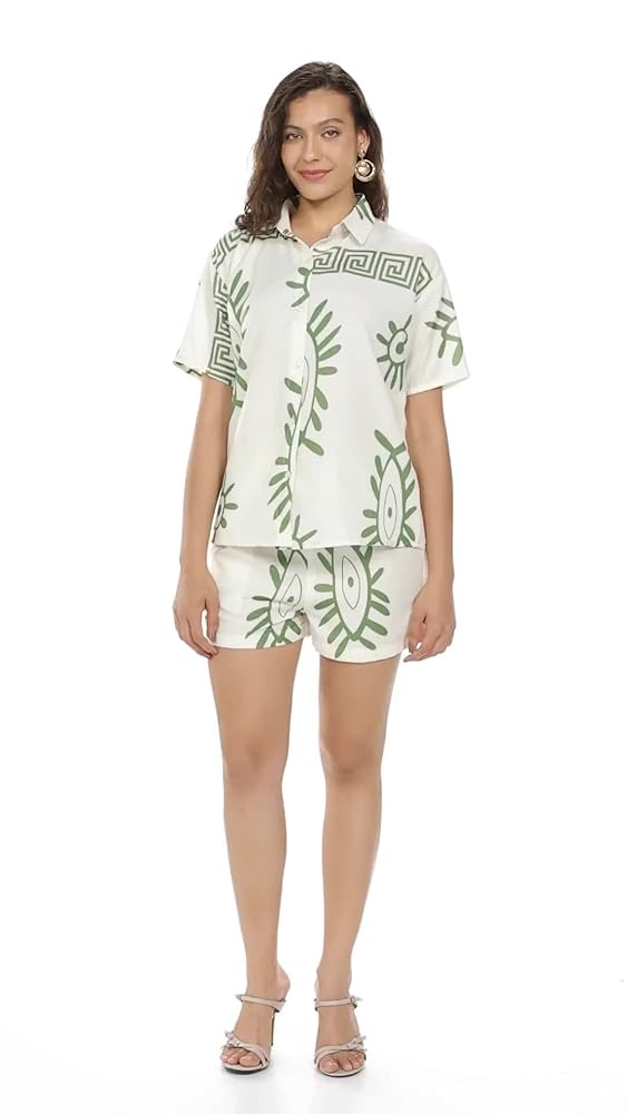 Leriya Fashion Stylish Co-ord Set for Women – Trendy Korean Summer Travel Outfit | Pajama Set For Wo - Authentic Leriya Fashion | UrbanThreads - Image 3