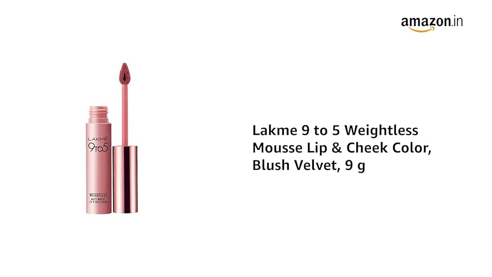 Lakme 9 to 5 Weightless Mousse Lip & Cheek Color Nude Cushion 9 g - Image 3