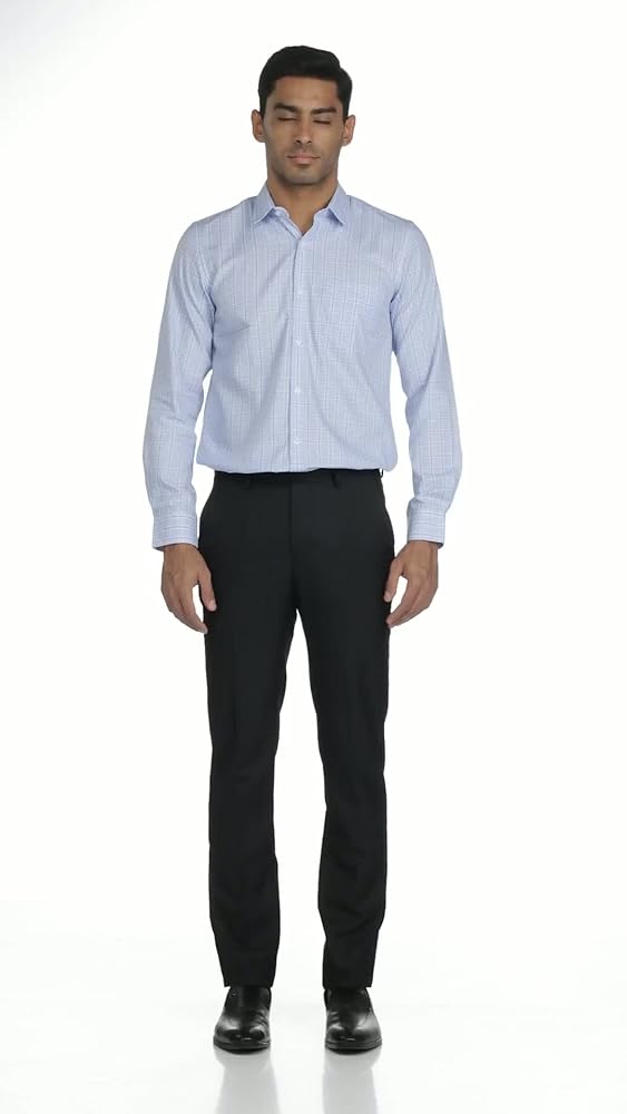 Peter England Men's Slim Fit Mid Rise Pants - Image 3