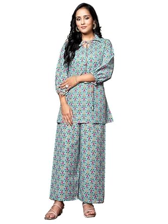 Leriya Fashion Co-ord Set for Women Stylish | Kurtis | Anarkali Viscose Rayon Printed Kurta & Straig - Authentic Leriya Clothing | UrbanThreads