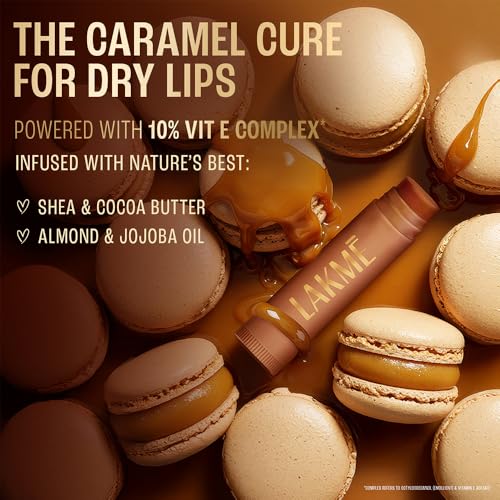 Lakme Lip Love Care Stick Caramel 10% Vitamin E Shea Cocoa Butter - Image 4