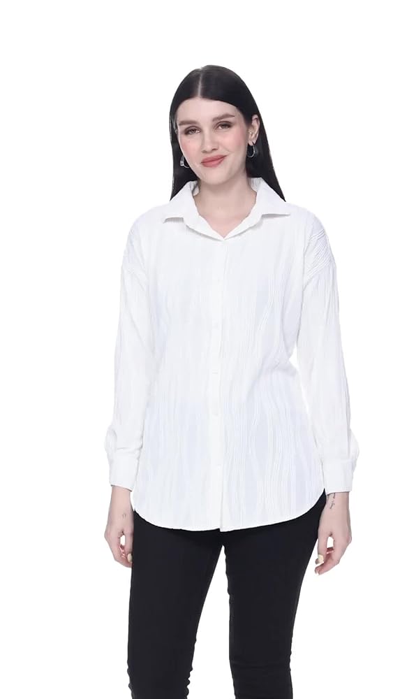Leriya Fashion Oversized Shirt for Women | Shirt for Women Stylish Western | Long Shirt for Women - Authentic Leriya Clothing | UrbanThreads - Image 3