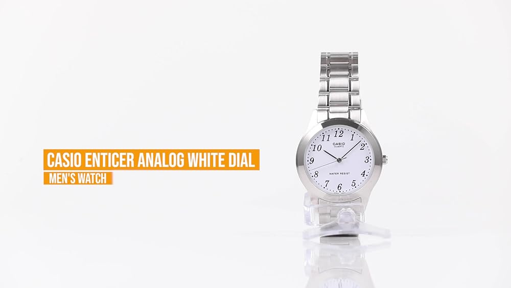 Casio Men Analog White Dial Watch MTP-1128A-7B - Image 3