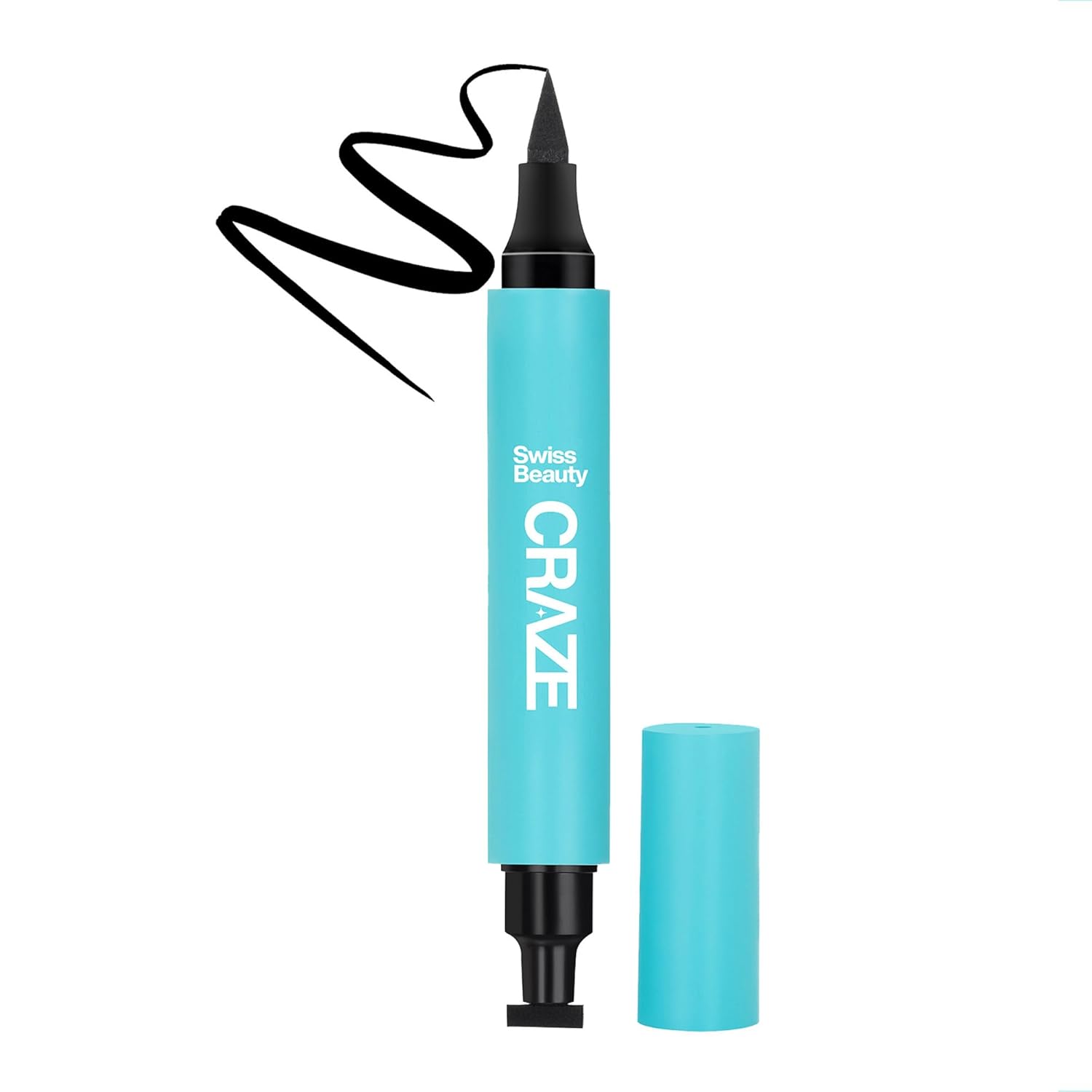 SWISS BEAUTY 2-in-1 Gel Semi-Matte Eyeliner with Wing Stamp