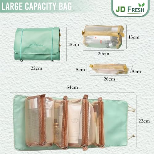 JD FRESH 4 in 1 Large Capacity Makeup Organizer Pouch - Image 5