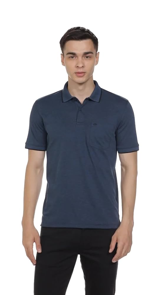 Peter England Men's Regular Fit Half Sleeve Polo T-Shirt - Image 3