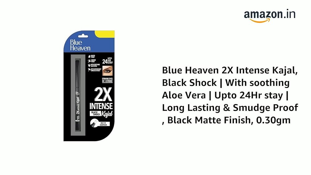 Blue Heaven 2X Intense Kajal Black Shock Waterproof - Image 3
