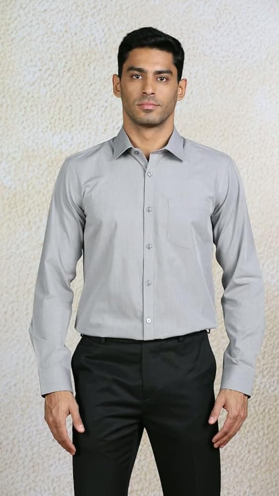 Amazon Brand Symbol Men's Cotton Rich Formal Shirt Full Sleeve Regular Fit - Image 3