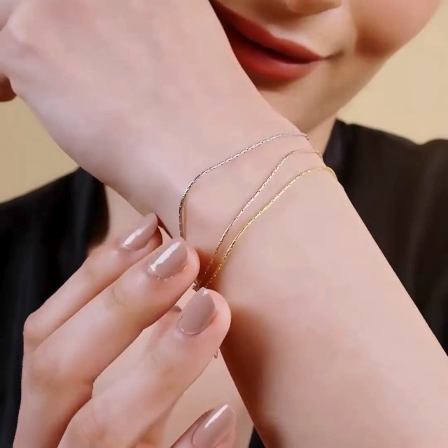 ZAVYA 925 Sterling Silver Modest Triple Tone Chain Bracelet (Single) | Gift for Women and Girls | Wi - Authentic ZAVYA Accessories | UrbanThreads - Image 3