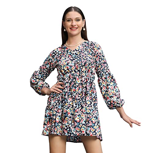 Leriya Fashion Women's Rayon Full Sleeve A-Line Knee-Length Western Dresses for Women or Girls - Authentic Leriya Clothing | UrbanThreads - Image 2
