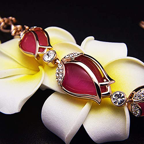 Shining Diva Rose Gold Austrian Crystal Bracelet for Women - Image 4