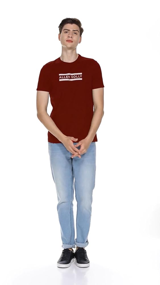 Allen Solly Men's 100% Cotton Regular Fit T-Shirt - Image 3