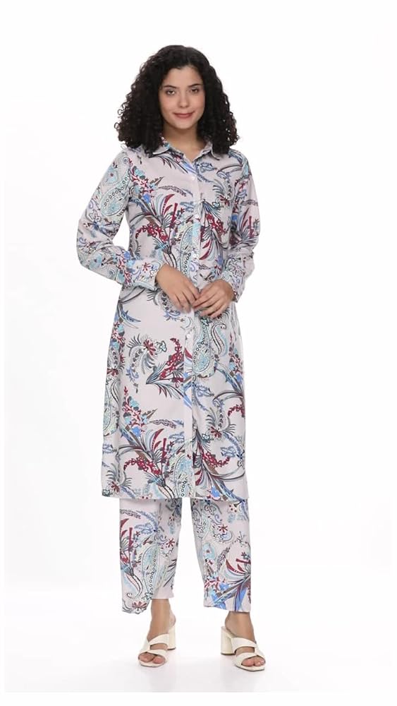 LERIYA FASHION Paisley Printed Kurta-Set for Women – Viscose Rayon Printed Kurta & Straight Pant | F - Authentic LERIYA Clothing | UrbanThreads - Image 3