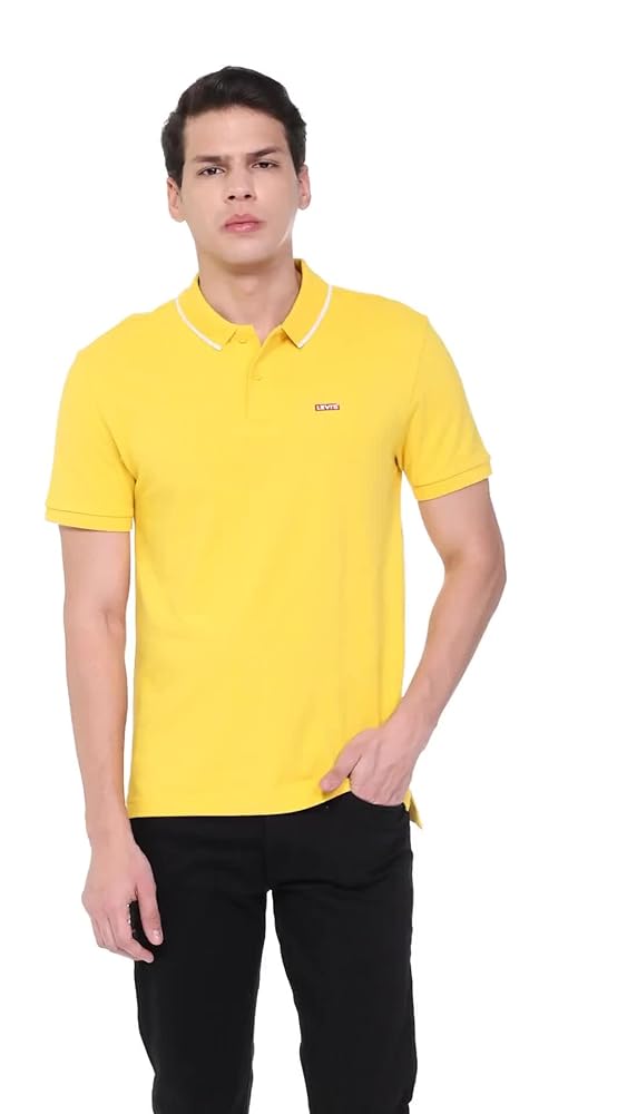 Levi's Men Cotton Polo Collar Regular Fit T-Shirt - Image 3