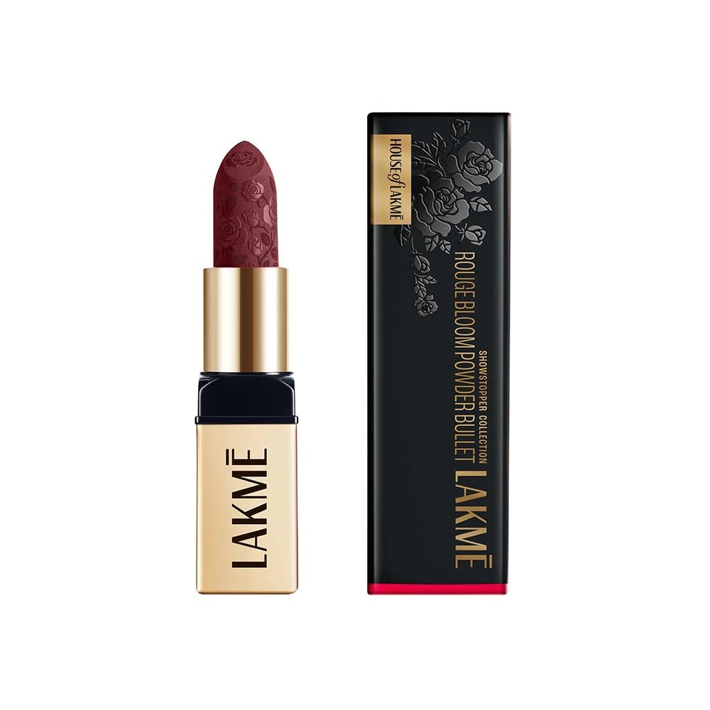 Lakme Rouge Bloom Powder Matte Bullet Plum Garden-208 4gm