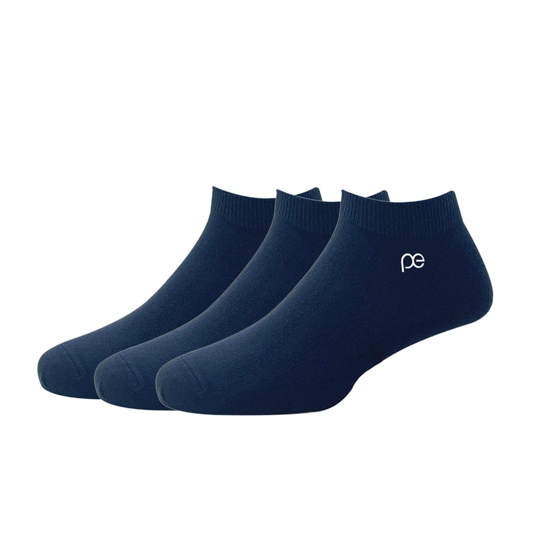 Peter England Mens Cotton Ankle Length Socks Pack of 3 Navy