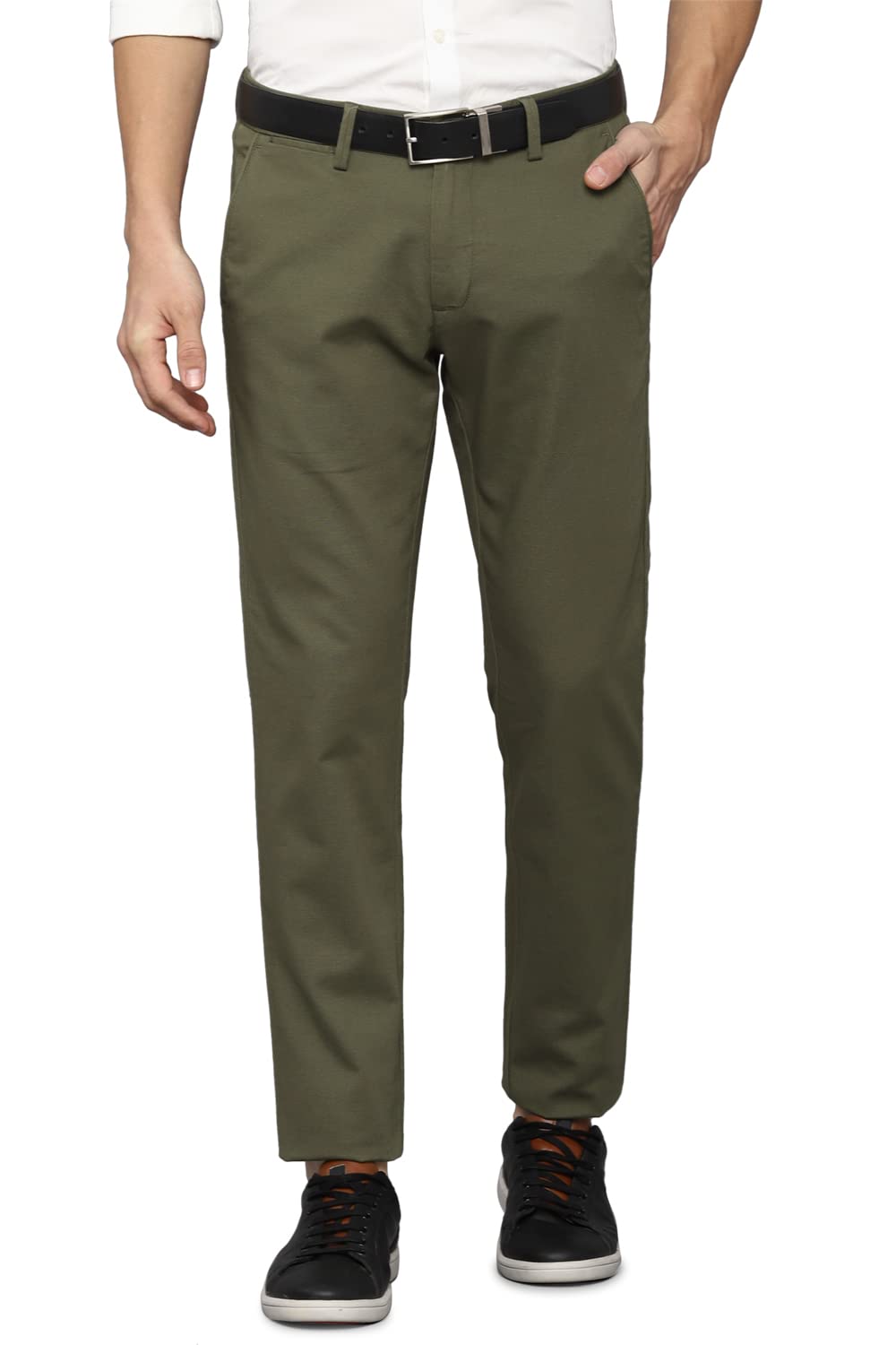 Allen Solly Olive Slim Fit Casual Pants