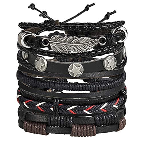 UrbanThreads Leather Bracelet Men Braided Style - Image 2
