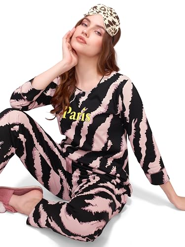 LOTIK Women's Cotton LERIYA Print Top & Payjama Full Sleeve Night Suit Set - Authentic LOTIK Clothing | UrbanThreads - Image 4