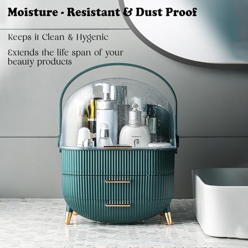 ALOXE Makeup Cosmetic Organizer Box with Drawer Storage - Image 5