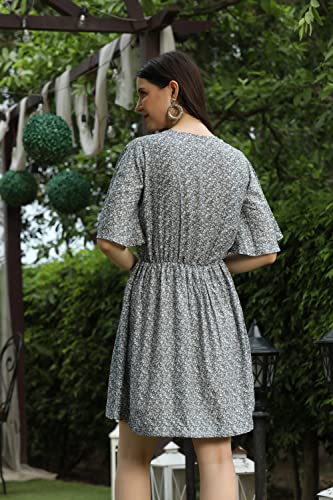 Leriya Fashion Women's Rayon Full Sleeve A-Line Knee-Length Western Dresses for Women or Girls - Authentic Leriya Clothing | UrbanThreads - Image 3