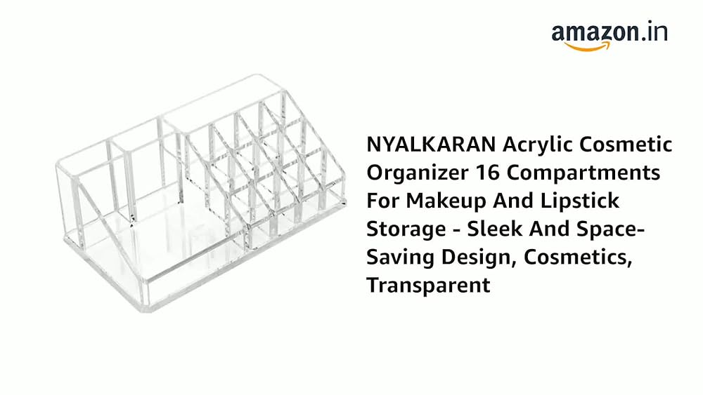 NYALKARAN Acrylic Cosmetic Organizer 16 Compartments - Image 3