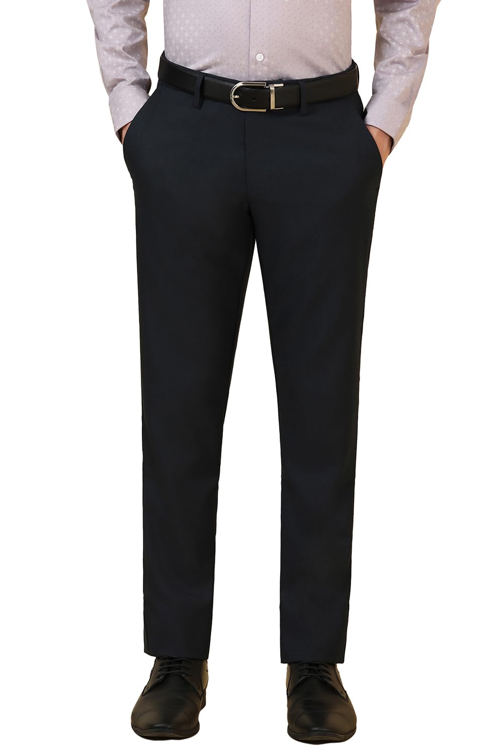 Allen Solly Men Slim Solid Flat Front Formal Trouser